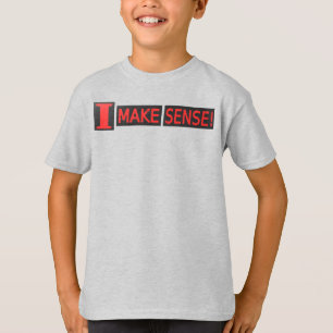 Camiseta Diseño de ilustraciones cortas sobre "Make Sense" 