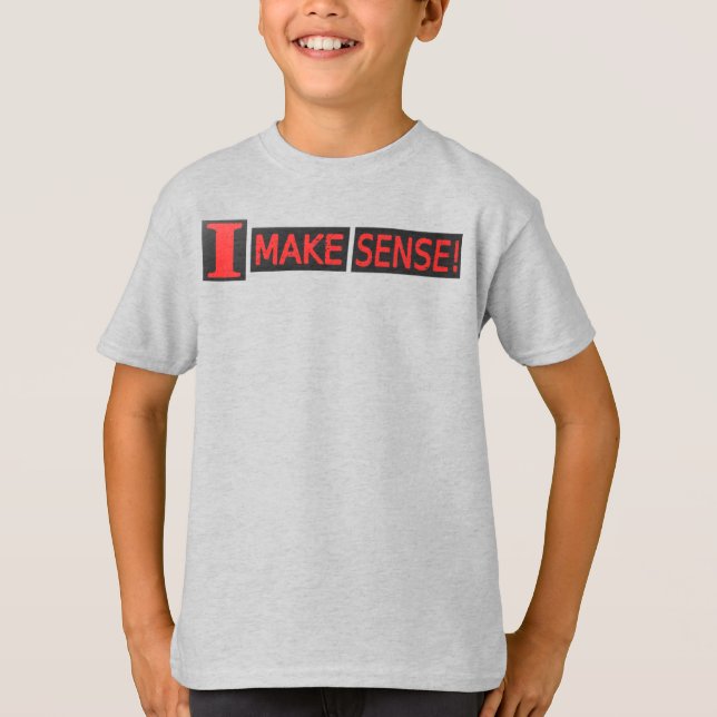 Camiseta Diseño de ilustraciones cortas sobre "Make Sense"  (Anverso)