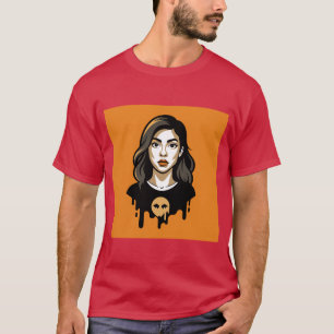Camiseta Diseño de imagen de mujer con IA: el futuro se une