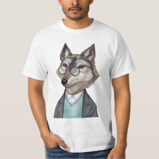 Camiseta diseño de impresión de animales de la cara de zorr