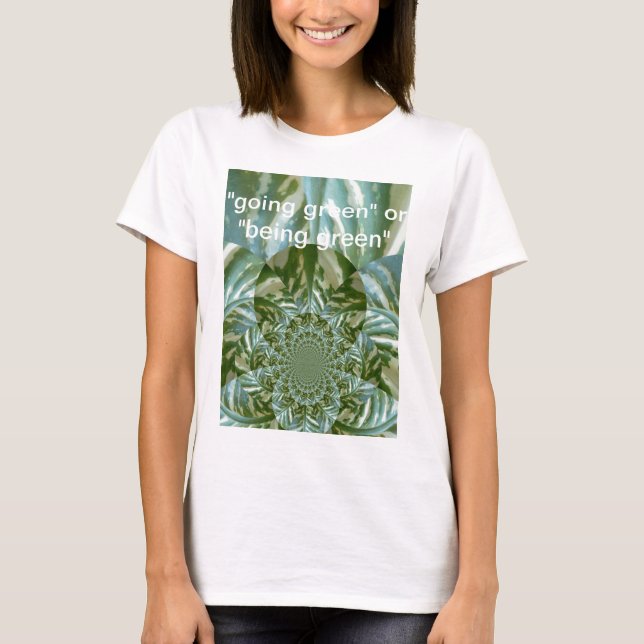 Camiseta Diseño de impresión de arte Eco Green Camo Kaleido (Anverso)