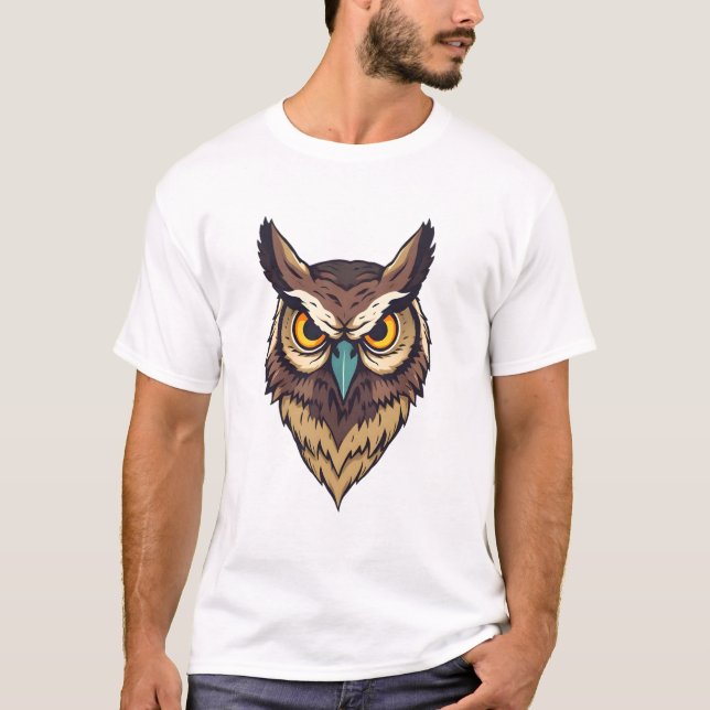 Camiseta Diseño de impresión de búho (Anverso)