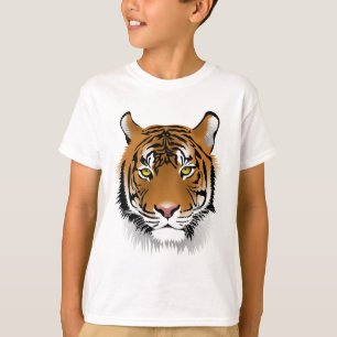 Camiseta Diseño de impresión de cabezal de tigre
