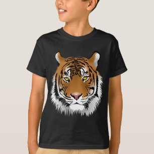 Camiseta Diseño de impresión de cabezal de tigre
