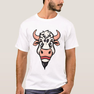 Camiseta Diseño de impresión en vaca personalizado