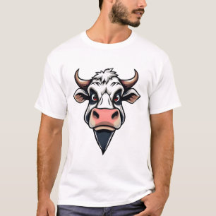 Camiseta Diseño de impresión en vaca personalizado