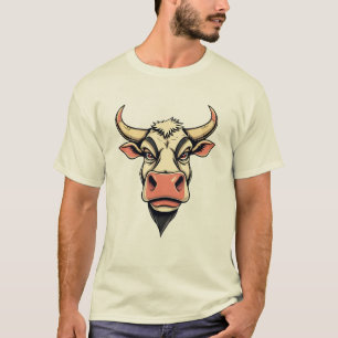 Camiseta Diseño de impresión en vaca personalizado