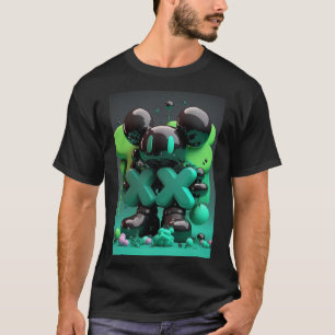 Camiseta Diseño de impresión Metalizado de Hypebeast Kaws