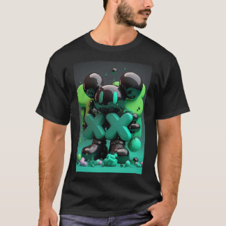 Camiseta Diseño de impresión Metalizado de Hypebeast Kaws