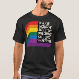 Camiseta Diseño de inclusión del orgullo arcoiris en el esp