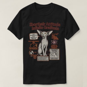 Camiseta Diseño de infografía de gato atigrado descarado