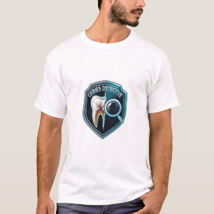 Camiseta Diseño de Insignia de Detective de Caries RDH De