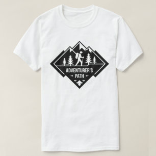 Camiseta Diseño de insignia de senderismo de montaña en el