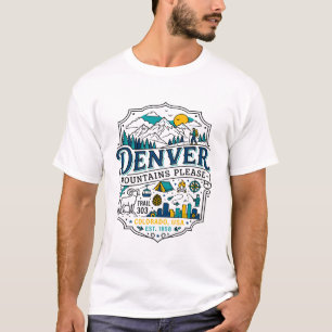 Camiseta dISEÑO dE iNSIGNIA dE sENDERISMO eN lOS mONTES dE