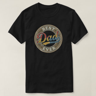 Camiseta Diseño de insignia redonda vintage del mejor papá