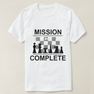 Camiseta Diseño de jaque mate de ajedrez de misión completa