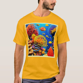 Camiseta Diseño de jardines de coral subacuáticos