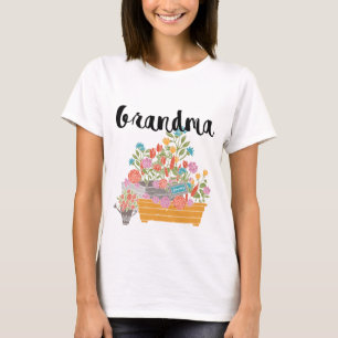 Camiseta Diseño de jardines de flores de la abuela