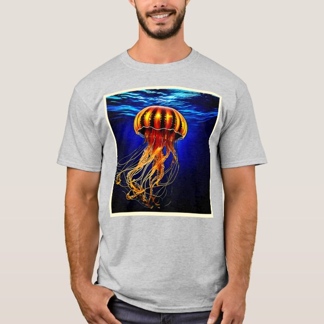 Camiseta Diseño de Jelly de Brillo Oceánico (Anverso)