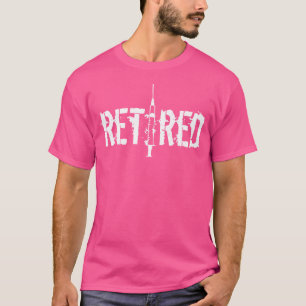 Camiseta Diseño De Jeringa De Enfermeras Retiradas Para Enf