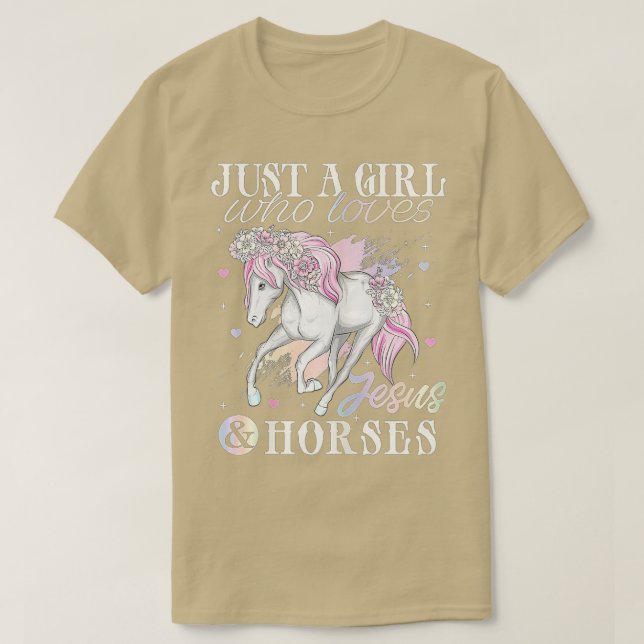 Camiseta Diseño De Jesús Y Caballos (Diseño del anverso)
