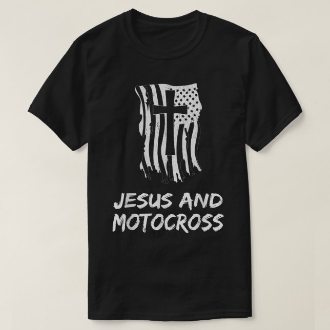 Camiseta Diseño de Jesús y Motocross para un Motocro cristi (Diseño del anverso)