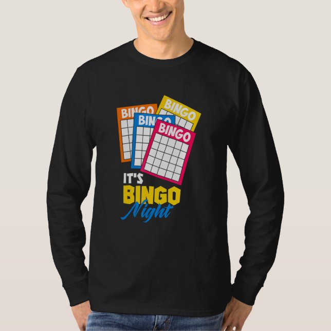 Camiseta Diseño de juego de tarjetas de bingo para llamadas (Anverso)