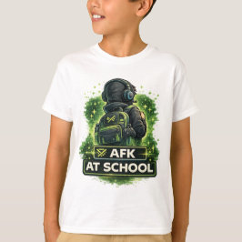 Camiseta Diseño de juegos AFK en la escuela
