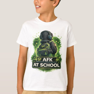 Camiseta Diseño de juegos AFK en la escuela