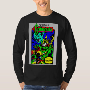 Camiseta Diseño de juegos Castlevania Nes de estilo ceefax