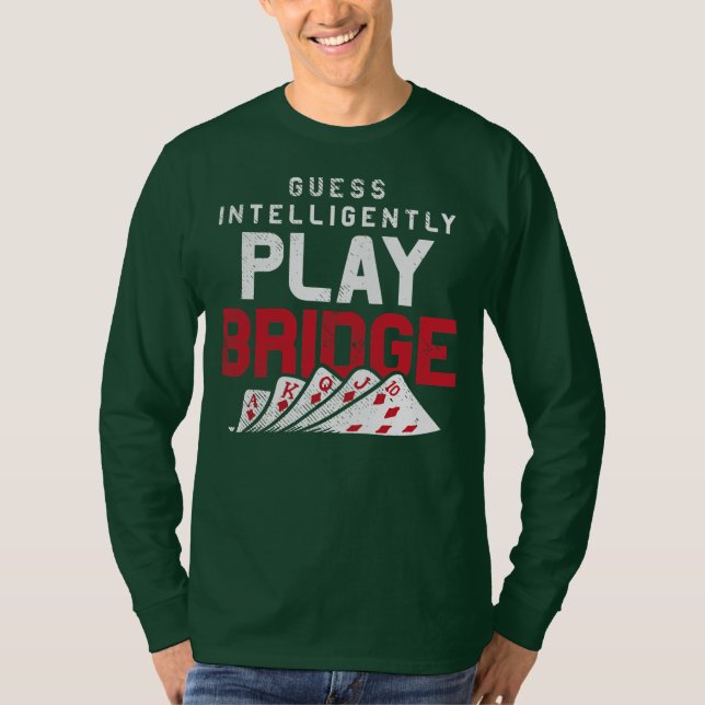 Camiseta Diseño de juegos de cartas puente para juegos de B (Anverso)