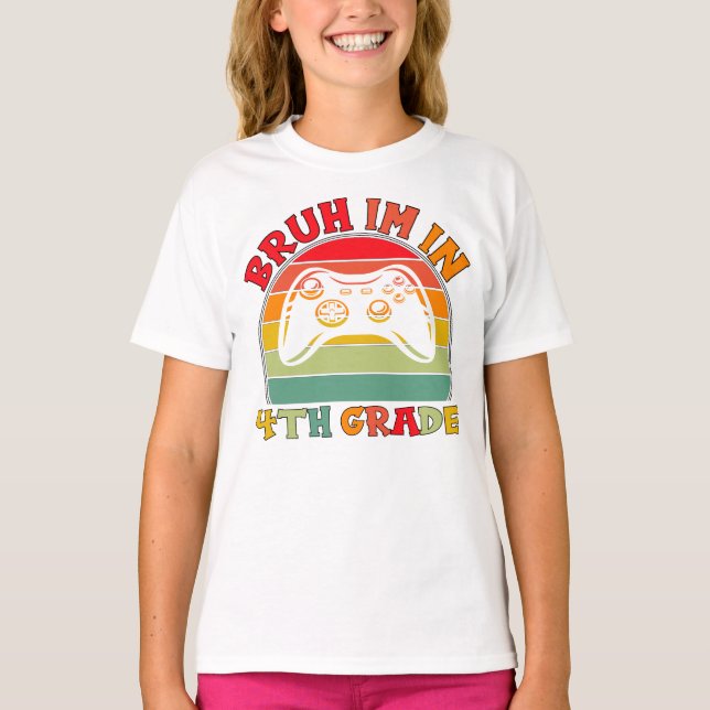 Camiseta Diseño de juegos en arco iris de 4º grado de vuelt (Anverso)