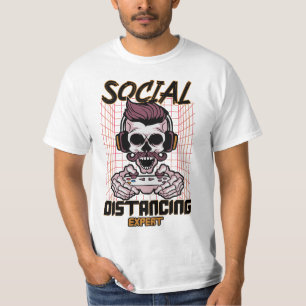 Camiseta Diseño de juegos experto en distanciamiento social