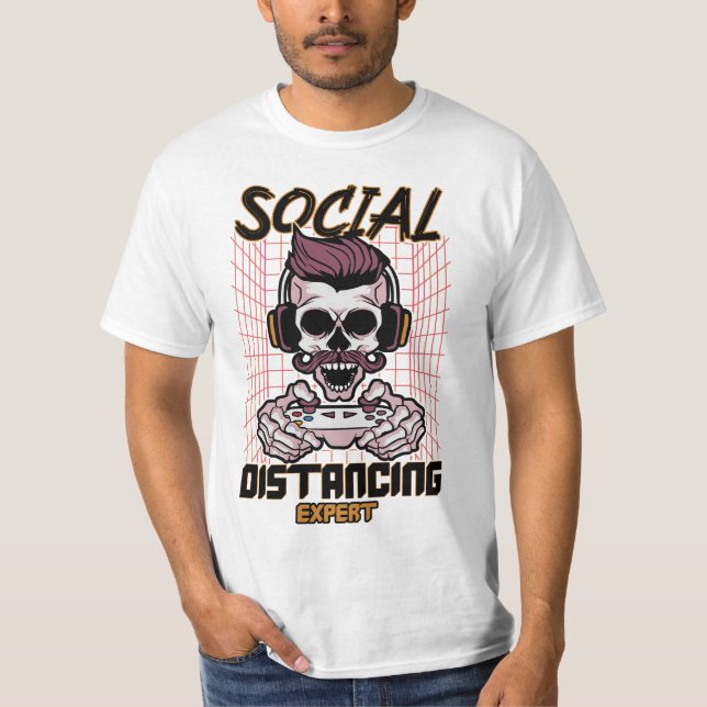 Camiseta Diseño de juegos experto en distanciamiento social (Anverso)
