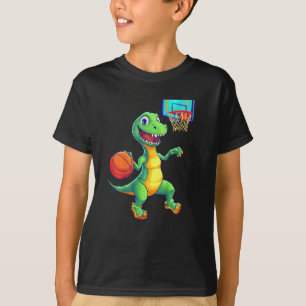 Camiseta Diseño de jugador de dinosaurio juguetón para niño