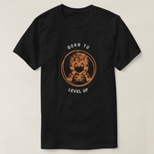 Camiseta Diseño de jugador nacido para subir de nivel
