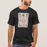 Camiseta Diseño de Kabbalah<br><div class="desc">Ilustracion antiguo y misterioso de Kabbalah,  de DoverPictura. Encuentre la imagen original en http://doverpictura.com/collection/0486991636</div>
