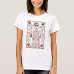Camiseta Diseño de Kabbalah<br><div class="desc">Ilustracion antiguo y misterioso de Kabbalah,  de DoverPictura. Encuentre la imagen original en http://doverpictura.com/collection/0486991636</div>