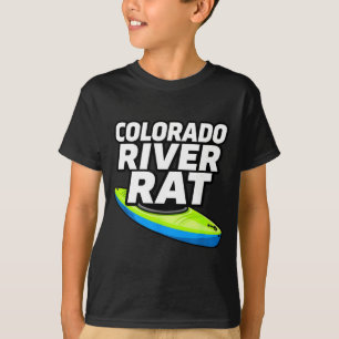 Camiseta Diseño de kayak de aguas bravas Colorado River Rat