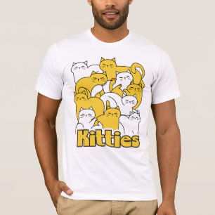 Camiseta Diseño de Kitties Chubby - Arte gato adorable