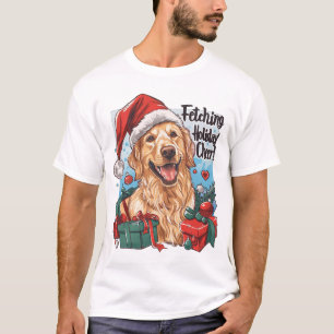Camiseta Diseño de la alegría navideña de Golden Retriever