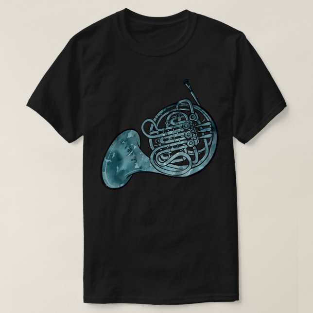 Camiseta Diseño de la banda franco-francesa Horn Art (Diseño del anverso)