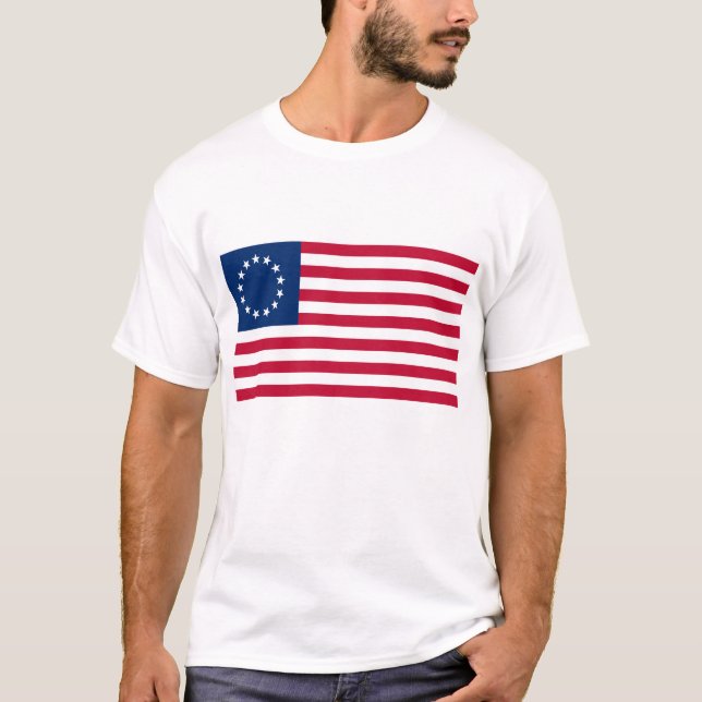 Camiseta Diseño de la bandera Betsy Ross - Estados Unidos A (Anverso)