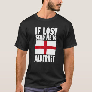 Camiseta Diseño de la bandera de Alderney Si se pierde, env