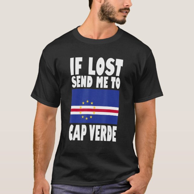 Camiseta Diseño de la bandera de Cabo Verde Si se pierde, e (Anverso)