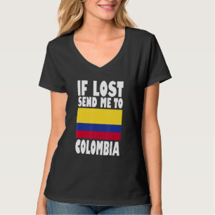 Camiseta Diseño de la bandera de Colombia Si se pierde env
