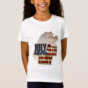 Camiseta Diseño de la bandera de época del 4 de julio, Día 