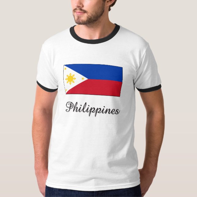 Camiseta Diseño de la bandera de Filipinas (Anverso)