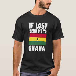 Camiseta Diseño de la bandera de Ghana Si se pierde envíame