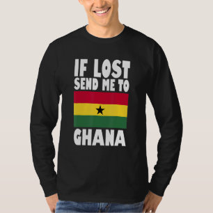 Camiseta Diseño de la bandera de Ghana Si se pierde envíame